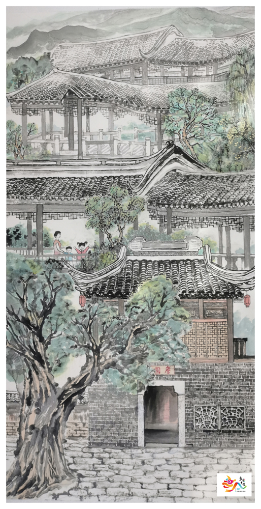 图4：国画类作品三等奖：《詹园之春》（报送单位：三乡镇平岚小学 作者： 刘运强）.jpg